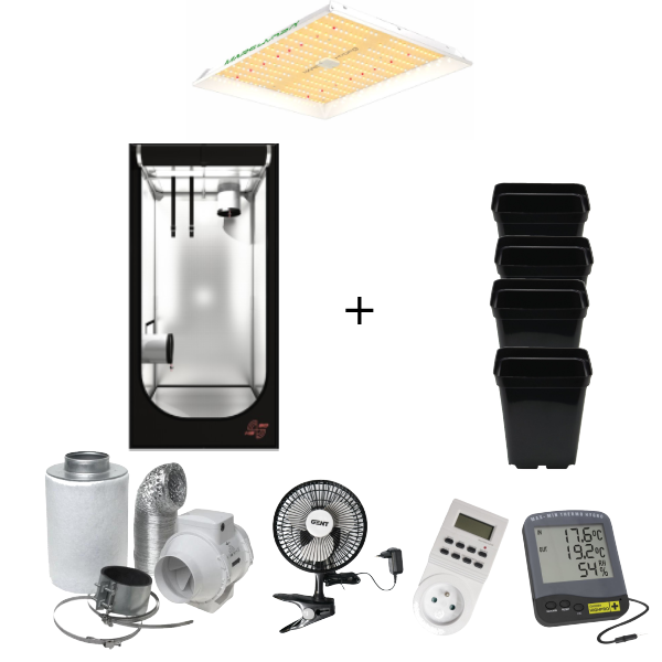 led low budget growbox komplettset s / 80x80x180cm | 150w