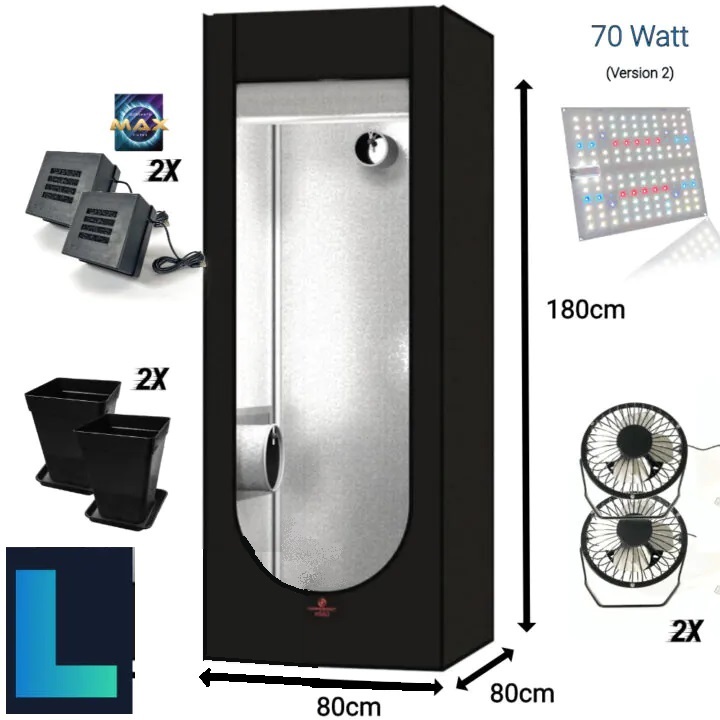 growbox komplettset – l – extrem stromsparend 80 x 80 x 180 cm